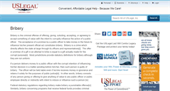 Desktop Screenshot of bribery.uslegal.com