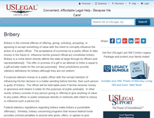 Tablet Screenshot of bribery.uslegal.com