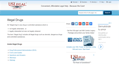 Desktop Screenshot of illegaldrugs.uslegal.com