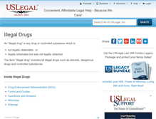 Tablet Screenshot of illegaldrugs.uslegal.com