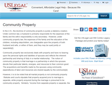 Tablet Screenshot of communityproperty.uslegal.com