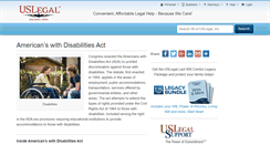 Desktop Screenshot of disabilities.uslegal.com