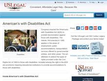 Tablet Screenshot of disabilities.uslegal.com