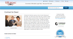 Desktop Screenshot of contractfordeed.uslegal.com
