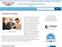 Tablet Screenshot of contractfordeed.uslegal.com