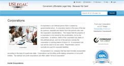 Desktop Screenshot of corporations.uslegal.com