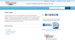 Desktop Screenshot of civillaws.uslegal.com