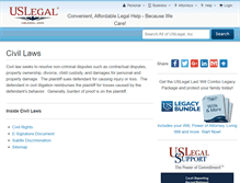 Tablet Screenshot of civillaws.uslegal.com
