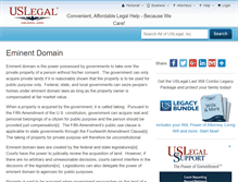 Tablet Screenshot of eminentdomain.uslegal.com