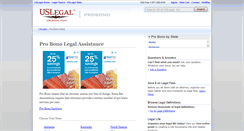 Desktop Screenshot of probono.uslegal.com