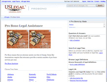 Tablet Screenshot of probono.uslegal.com