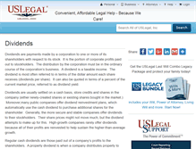 Tablet Screenshot of dividends.uslegal.com