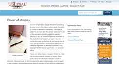 Desktop Screenshot of powerofattorney.uslegal.com