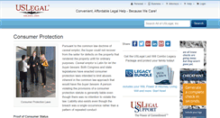 Desktop Screenshot of consumerprotection.uslegal.com