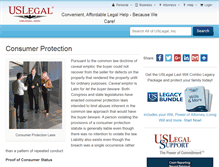 Tablet Screenshot of consumerprotection.uslegal.com