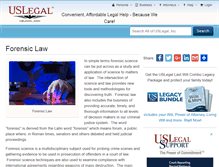 Tablet Screenshot of forensiclaw.uslegal.com