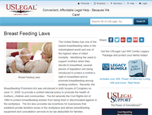 Tablet Screenshot of breastfeedinglaws.uslegal.com