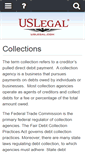 Mobile Screenshot of collections.uslegal.com