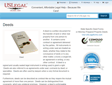 Tablet Screenshot of deeds.uslegal.com