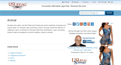 Desktop Screenshot of animals.uslegal.com