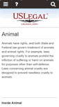 Mobile Screenshot of animals.uslegal.com