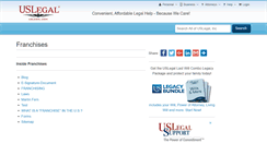 Desktop Screenshot of franchises.uslegal.com