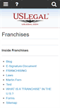 Mobile Screenshot of franchises.uslegal.com