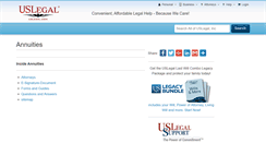 Desktop Screenshot of annuities.uslegal.com