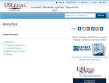 Tablet Screenshot of annuities.uslegal.com