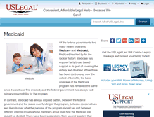 Tablet Screenshot of medicaid.uslegal.com