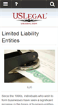 Mobile Screenshot of limitedliabilityentities.uslegal.com