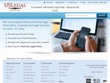 Tablet Screenshot of affiliateprograms.uslegal.com