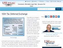 Tablet Screenshot of 1031exchange.uslegal.com