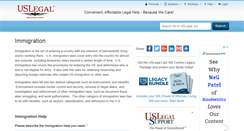 Desktop Screenshot of immigration.uslegal.com