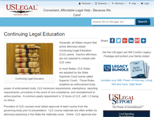 Tablet Screenshot of cle.uslegal.com
