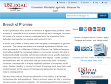 Tablet Screenshot of breachofpromise.uslegal.com