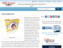 Tablet Screenshot of expungement.uslegal.com