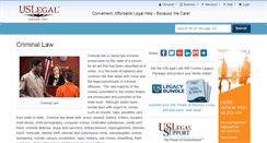 Desktop Screenshot of criminallaw.uslegal.com