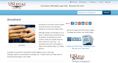 Desktop Screenshot of annulment.uslegal.com