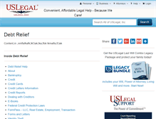 Tablet Screenshot of debtrelief.uslegal.com