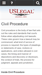 Mobile Screenshot of civilprocedure.uslegal.com