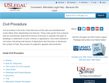 Tablet Screenshot of civilprocedure.uslegal.com