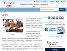 Tablet Screenshot of equine.uslegal.com