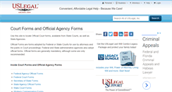 Desktop Screenshot of courtforms.uslegal.com