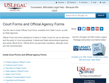 Tablet Screenshot of courtforms.uslegal.com