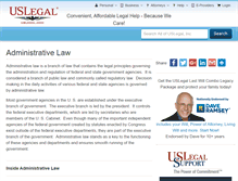 Tablet Screenshot of administrativelaw.uslegal.com