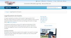 Desktop Screenshot of answers.uslegal.com