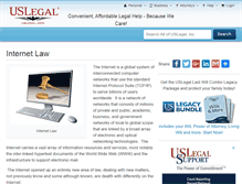 Tablet Screenshot of internetlaw.uslegal.com