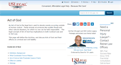 Desktop Screenshot of actofgod.uslegal.com