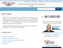 Tablet Screenshot of actofgod.uslegal.com
